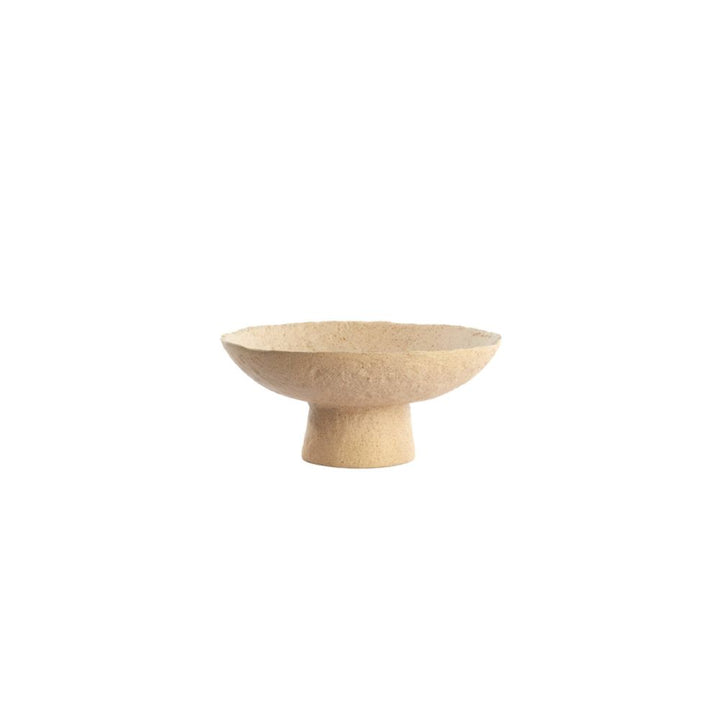 dish on base 31 x 15 5cm ota sand light brown spotted