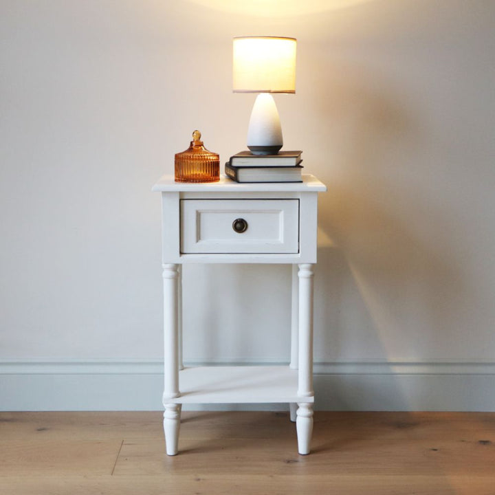 emma bedside off white