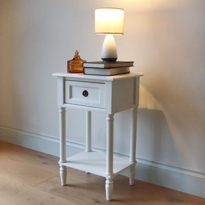 emma bedside off white