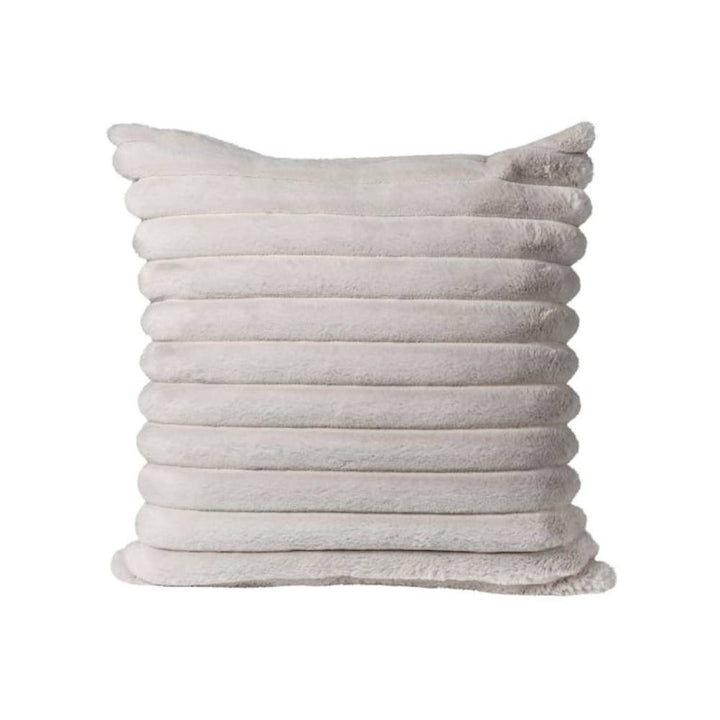 ribbed faux fur cushion cover