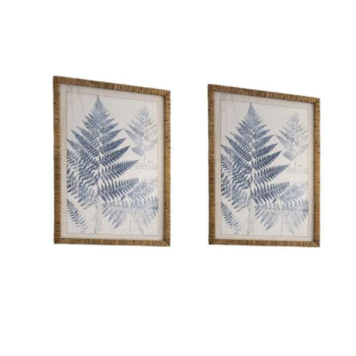 brookby set of 2 framed blue fern wall art