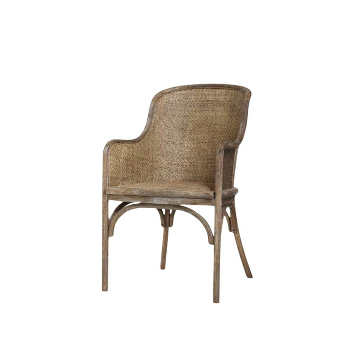 french wicker arm chair