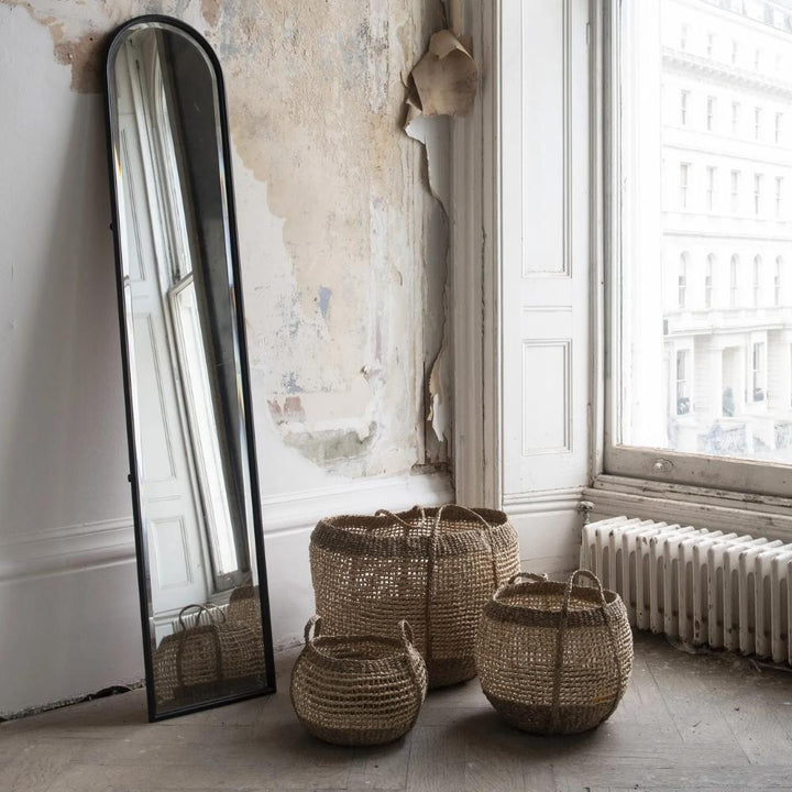 bevelled edge full length iron mirror
