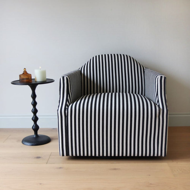 anslow black metal side table