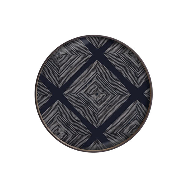 linear squares glass tray