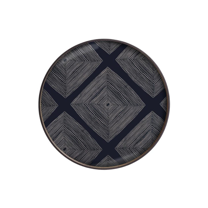 linear squares glass tray