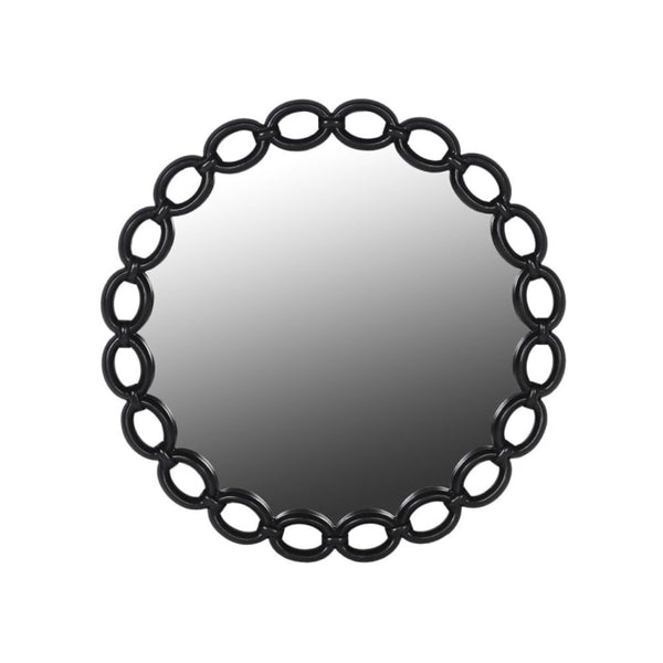 Interlinked Round Mirror - Black