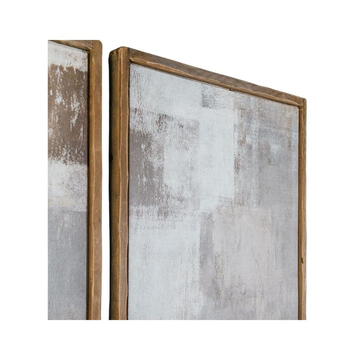 set of two monochrome framed wall art