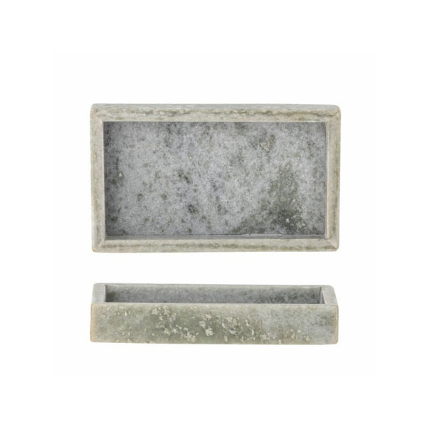 Moss Green Marble Tray