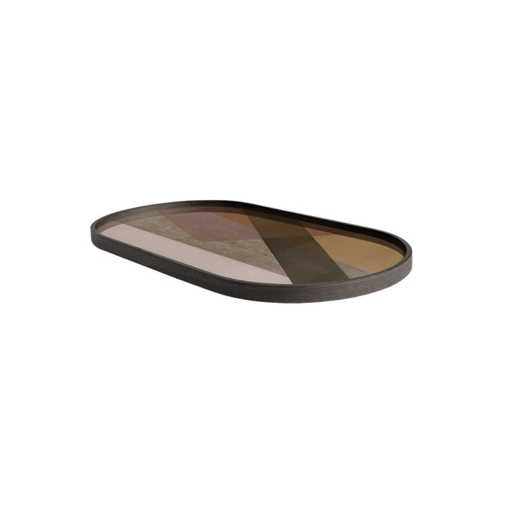 oblong angle glass tray