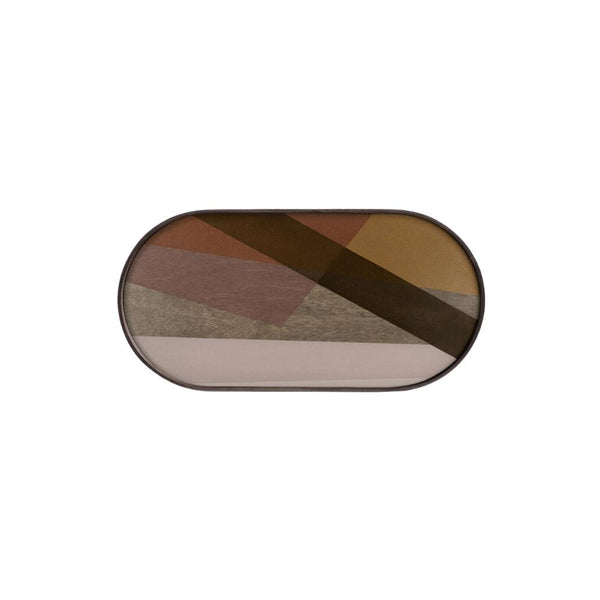 oblong angle glass tray