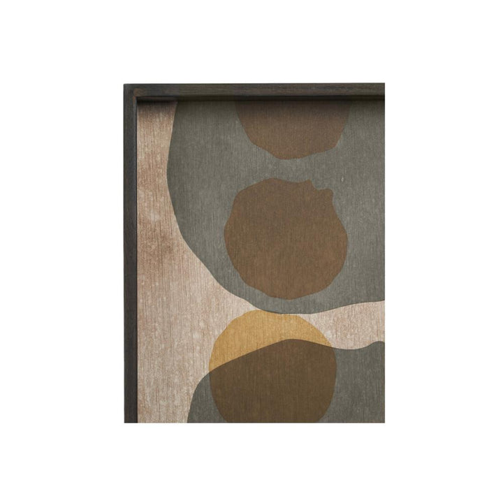 overlapping dots square glass tray