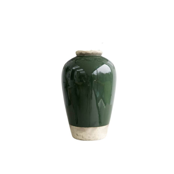 Shirdley Green and Stone Urn - Large