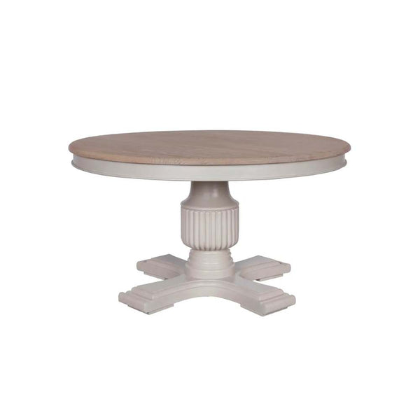 Sienna Round Dining Table 140cm 4-6 Seater in Grey