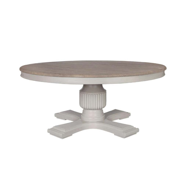 Sienna Round Dining Table 180cm 8-10 Seater in Grey