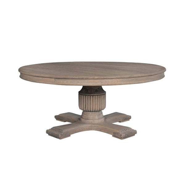 Sienna Round Dining Table 180cm - 8 Seater in Brown