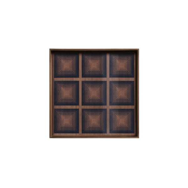 Ethnicraft Glass Square Tray - Ink