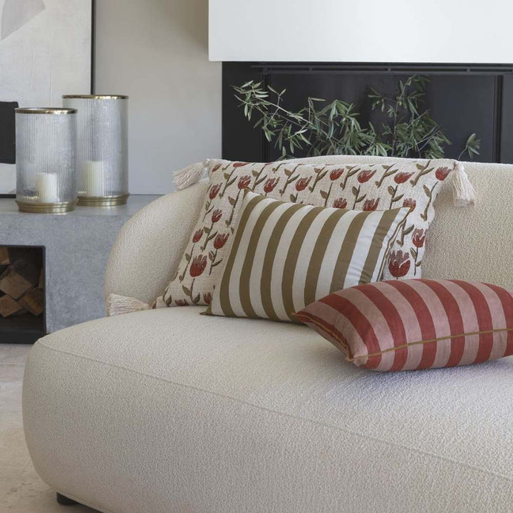 red striped cushion