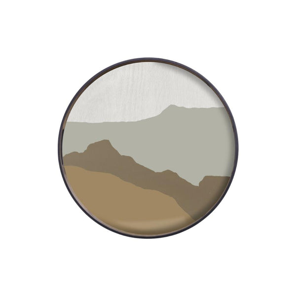 wabi sabi brown glass tray