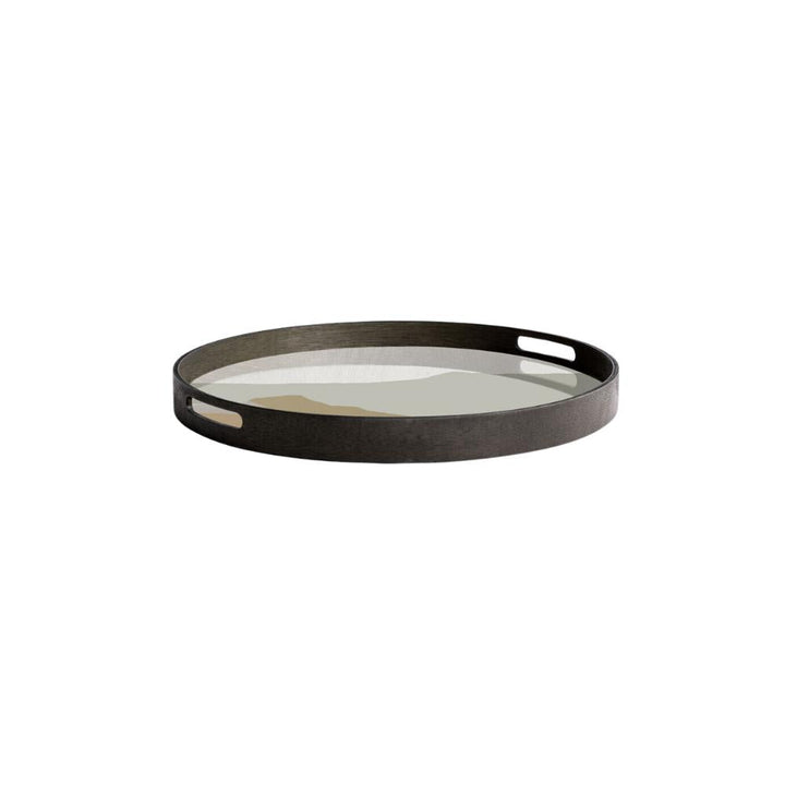 wabi sabi brown glass tray