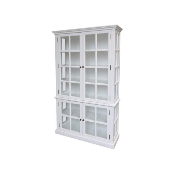 Display Cabinet with 4 Doors Shelves in White