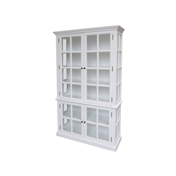display cabinet w 4 doors shelves in white