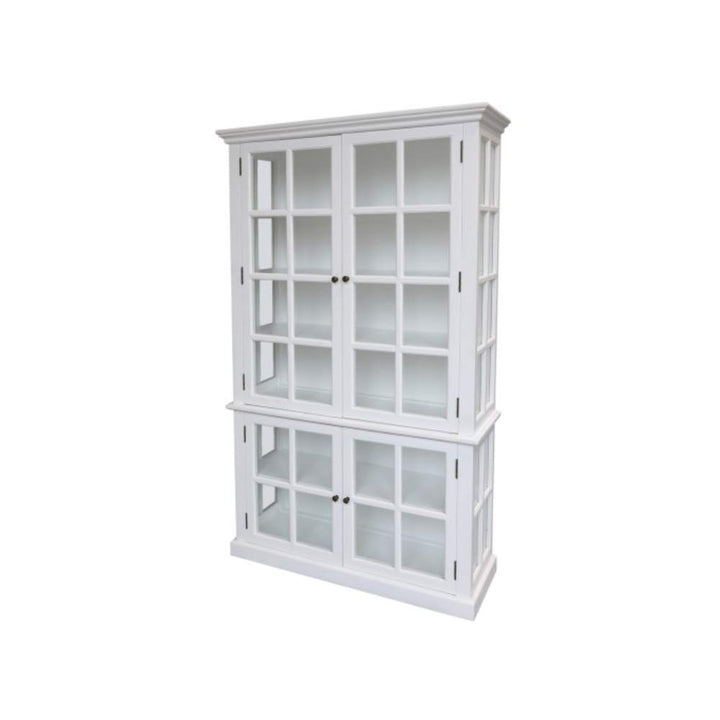display cabinet w 4 doors shelves in white