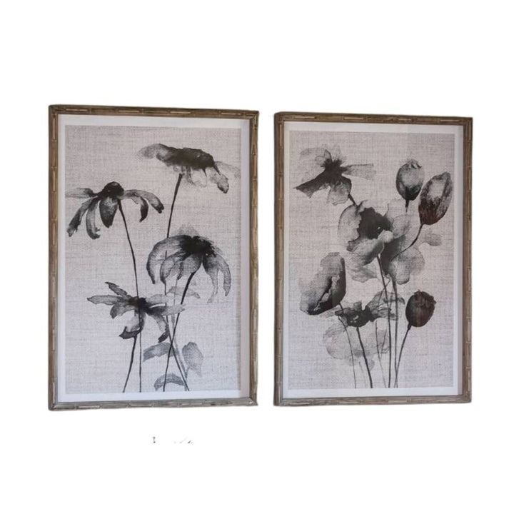 brook set of 2 framed wilted flower wall art