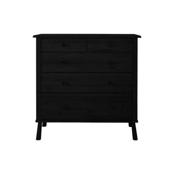 Wycombe 5 Drawer Chest Black