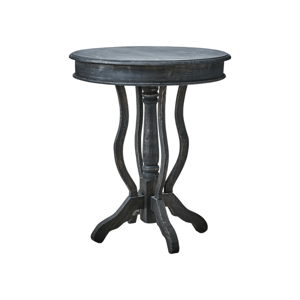 Black Wooden Round Table Podfurniture