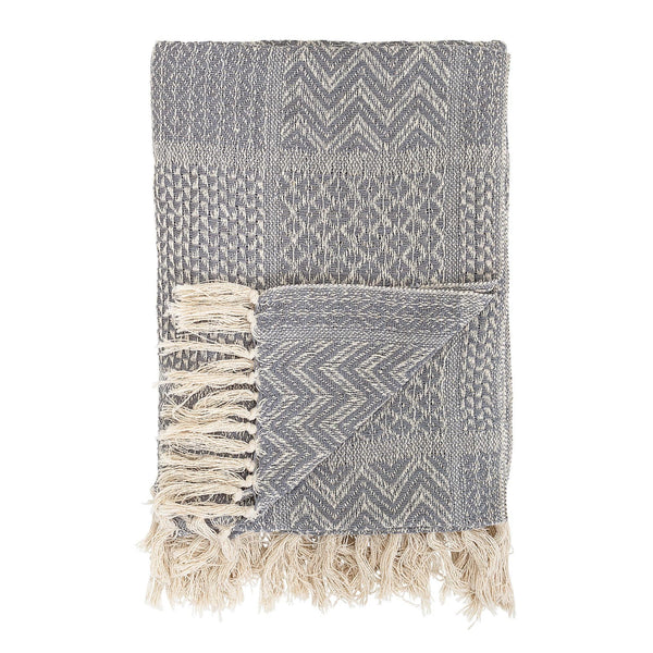 Recycled Cotton Throw - Grey Bloomingville