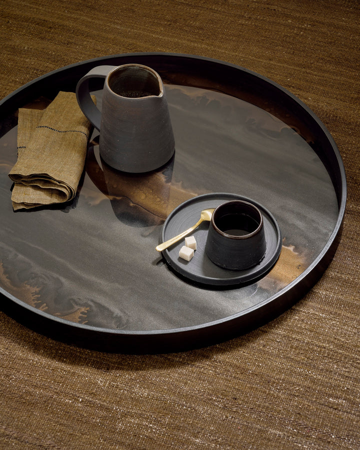 Organic Glass Tray Bronze - L Ethnicraft