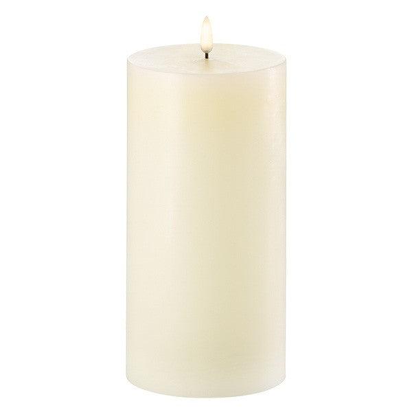 LED Pillar Candle 25cm - Ivory Piffany