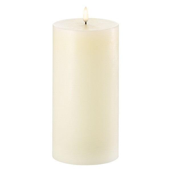 LED Pillar Candle 25cm - Ivory Piffany