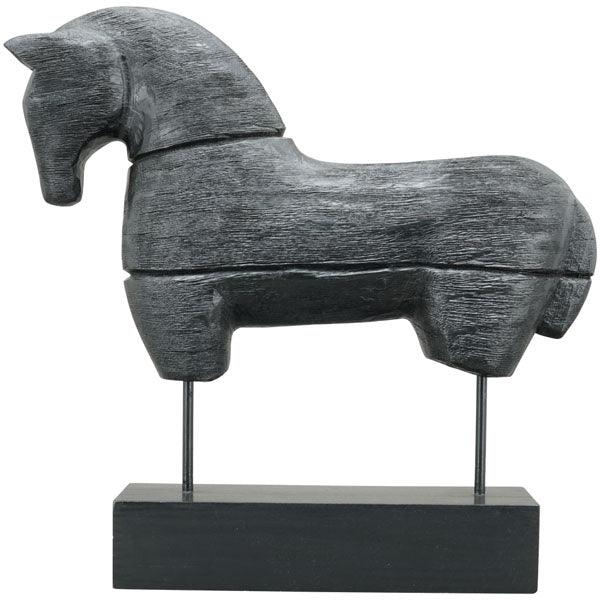 Black Horse on Pedestal - Pod Furniture Ireland