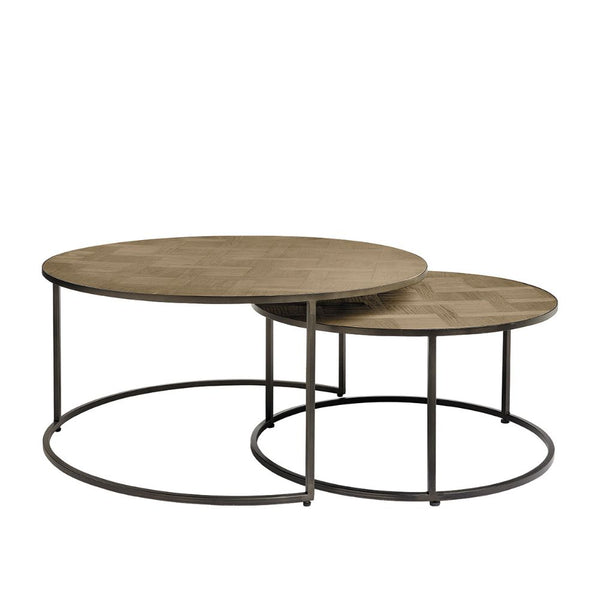 Travi Round Set of 2 Coffee Tables Blanc D'Ivoire