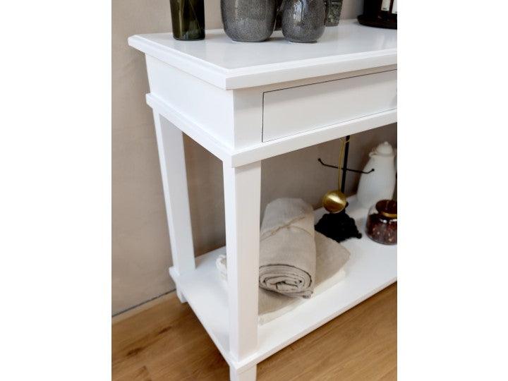 Classic White Console - Large Chic Antique