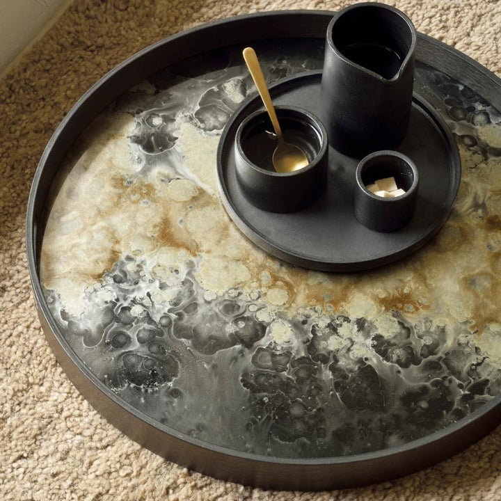 Ethnicraft Organic Glass Tray Black - S - Pod Furniture Ireland