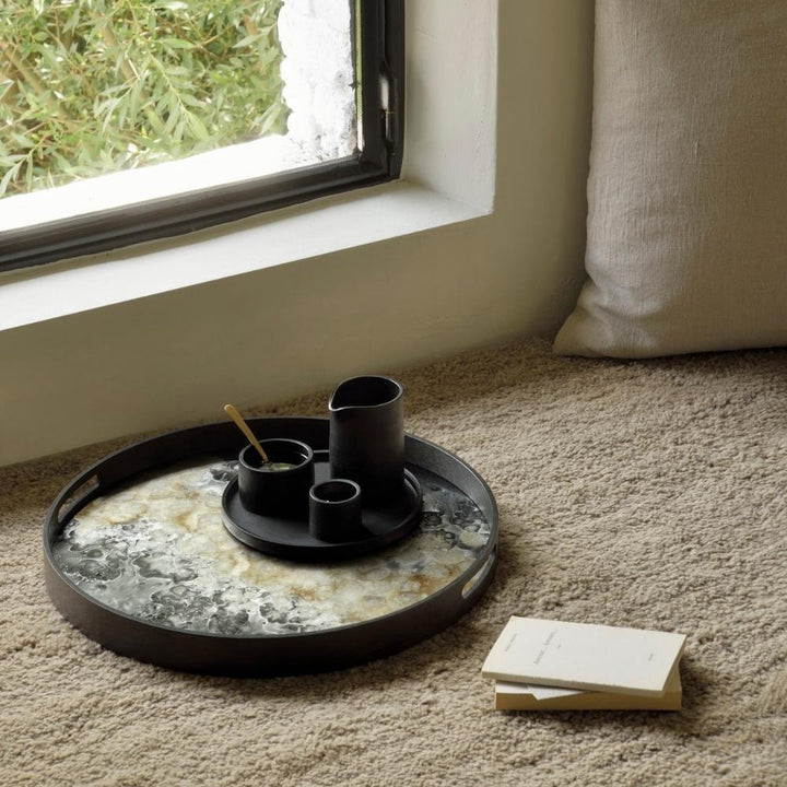 Ethnicraft Organic Glass Tray Black - S - Pod Furniture Ireland
