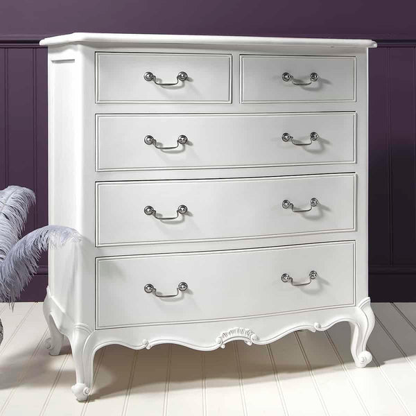 Chic Chest of Drawers Vanilla White Gallery Direct