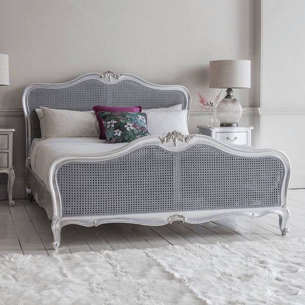 Chic 5' Cane Bed Silver Gallery Direct
