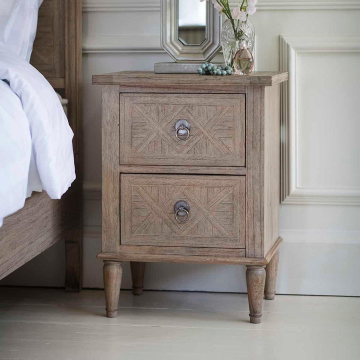 Mustique 2 Drawer Bedside Table Gallery Direct