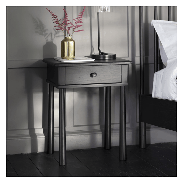 Wycombe 1 Drawer Bedside - Black Gallery Direct