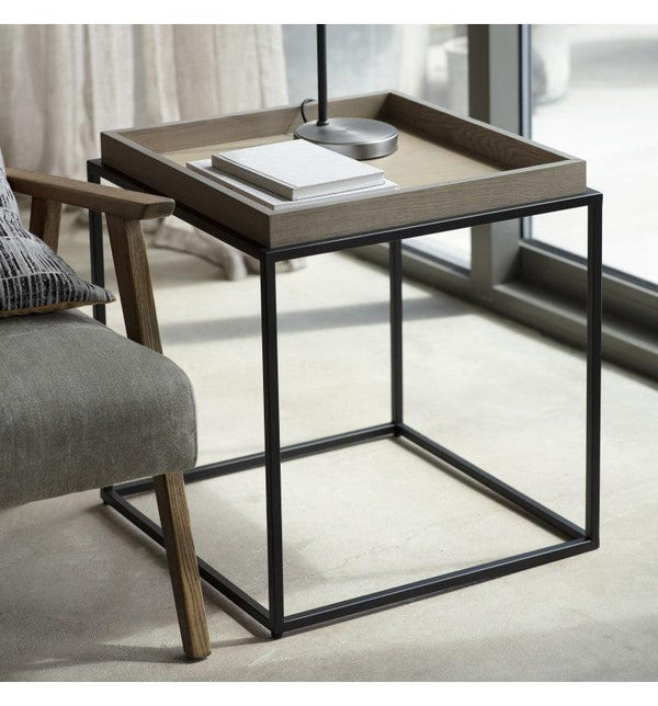 Forden Tray Side Table Grey Gallery Direct
