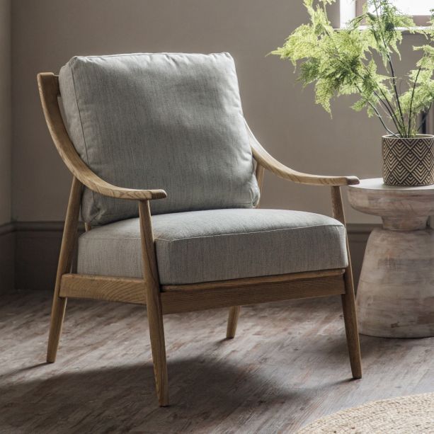 Reliant Armchair Natural Linen Gallery Direct
