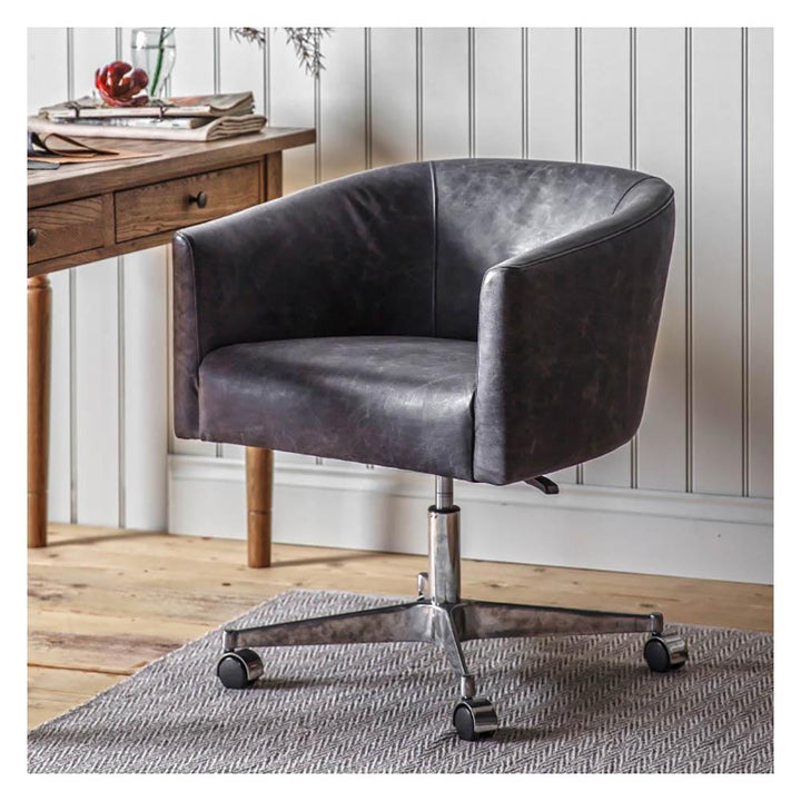 Feynman Swivel Chair Antique Ebony Gallery Direct