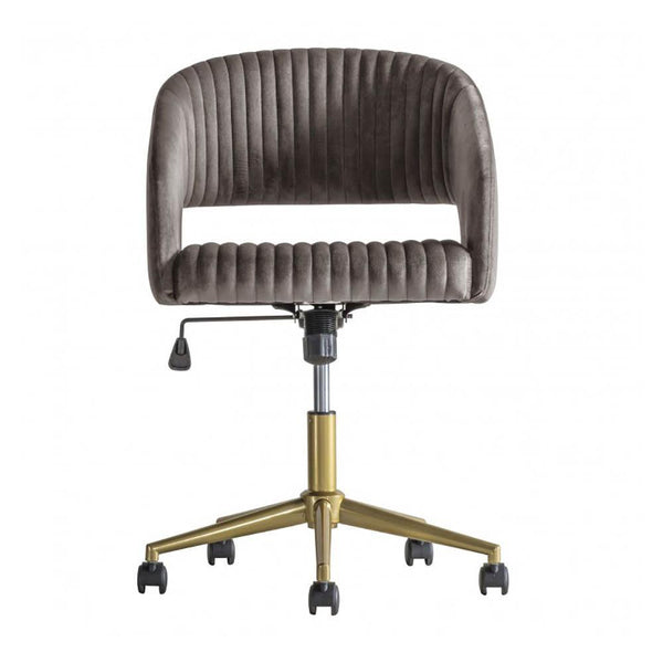 Murray Swivel Chair Grey Velvet Gallery Direct