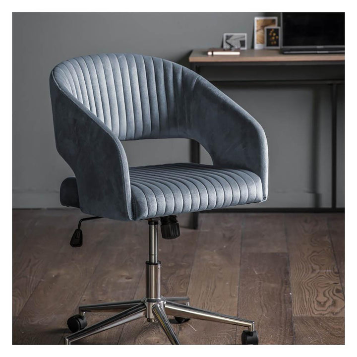 Murray Swivel Chair Charcoal Velvet Gallery Direct