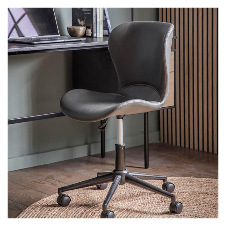 Mendel Swivel Chair Charcoal Gallery Direct