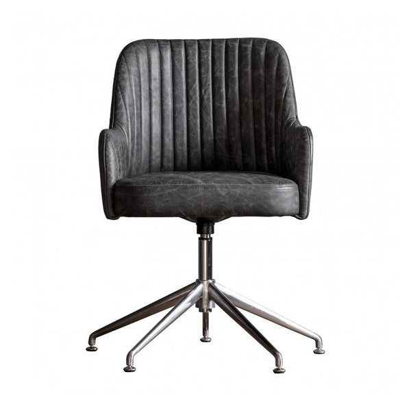 Curie Swivel Chair Antique Ebony Gallery Direct